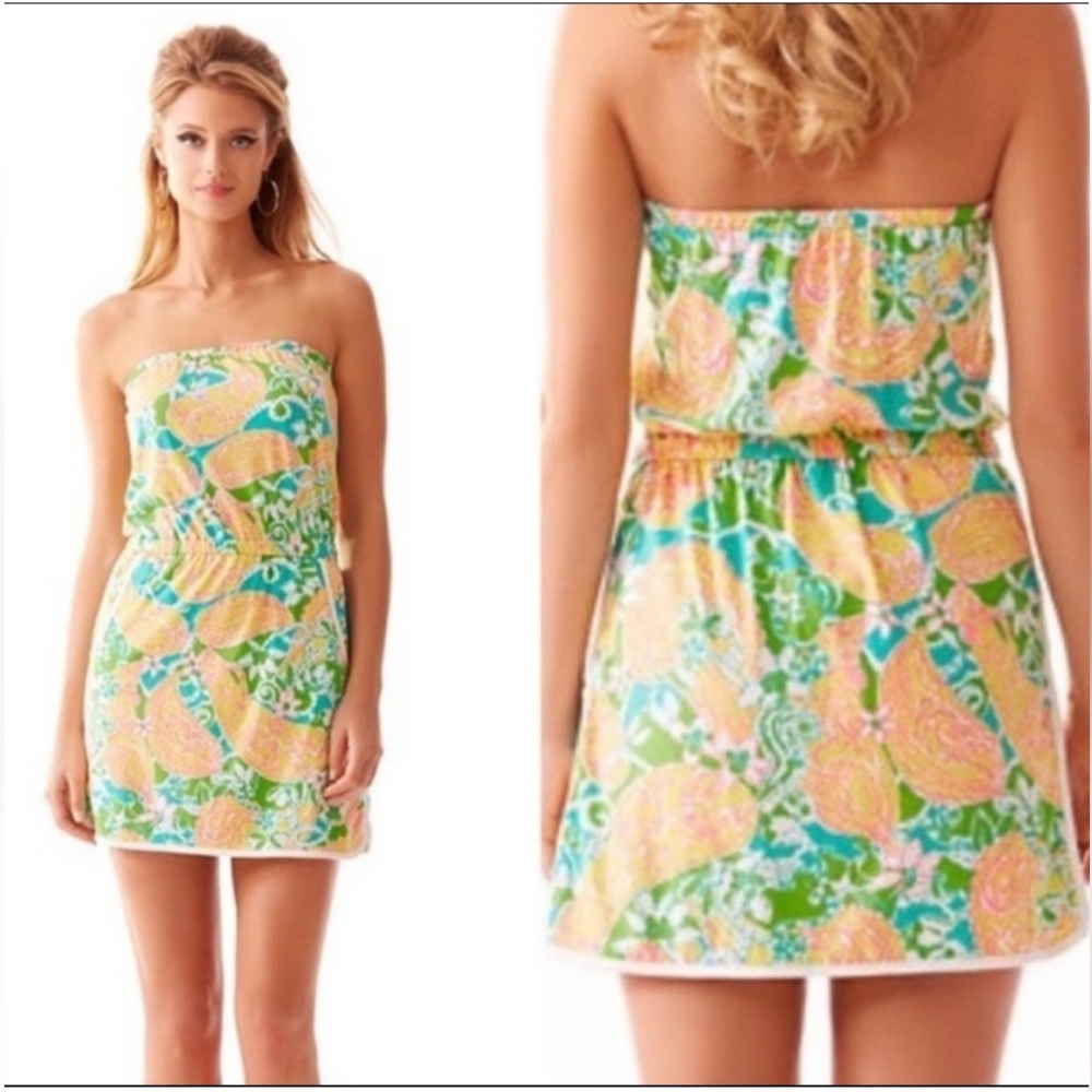 Lily Pulitzer strapless Romper/skort dress size Medium